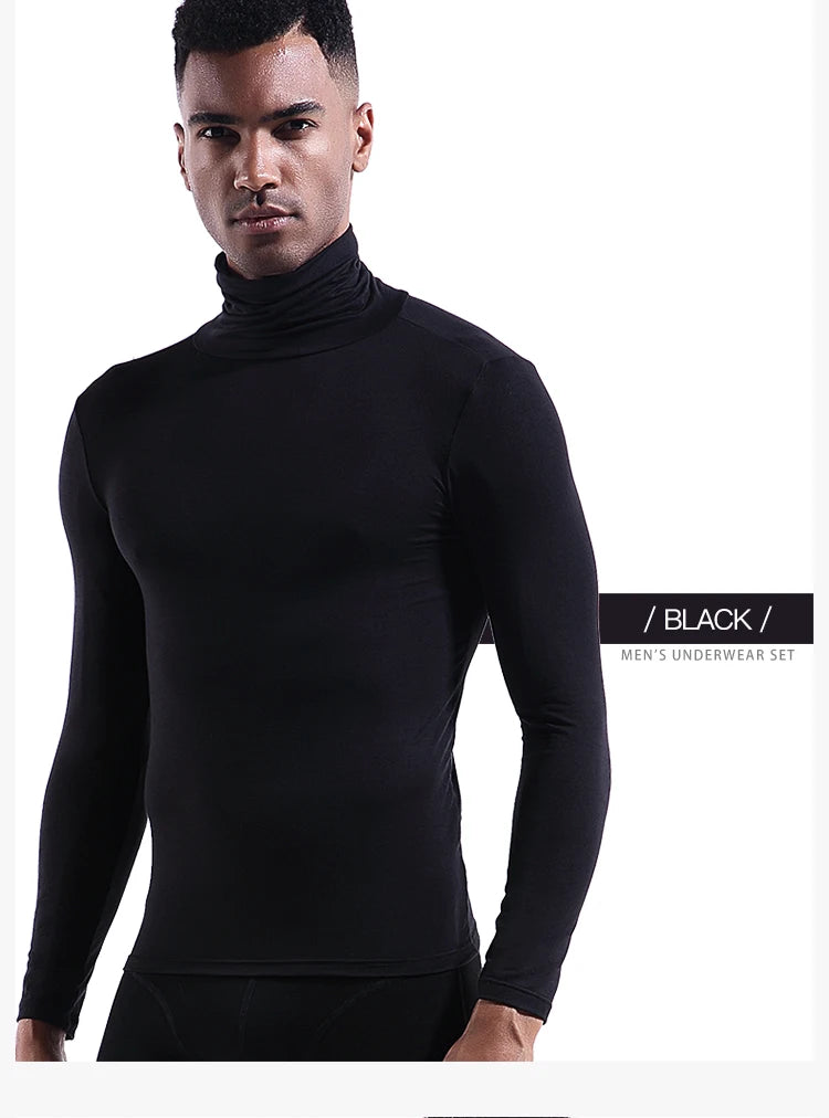 Men's Thermal Turtleneck Bohemian Lapel
