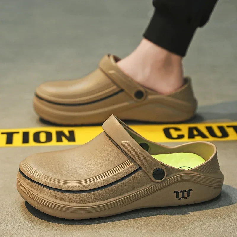 JKPUDUN Fashion Men Sandals Waterproof Garden Clogs