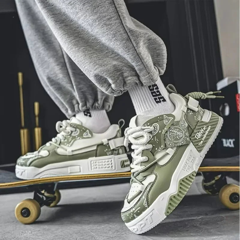 Breathable Vulcanized Men Sneakers for Outdoor Casual Use