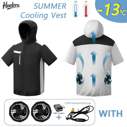 Huelora USB Rechargeable Cooling Vest for Men and Women