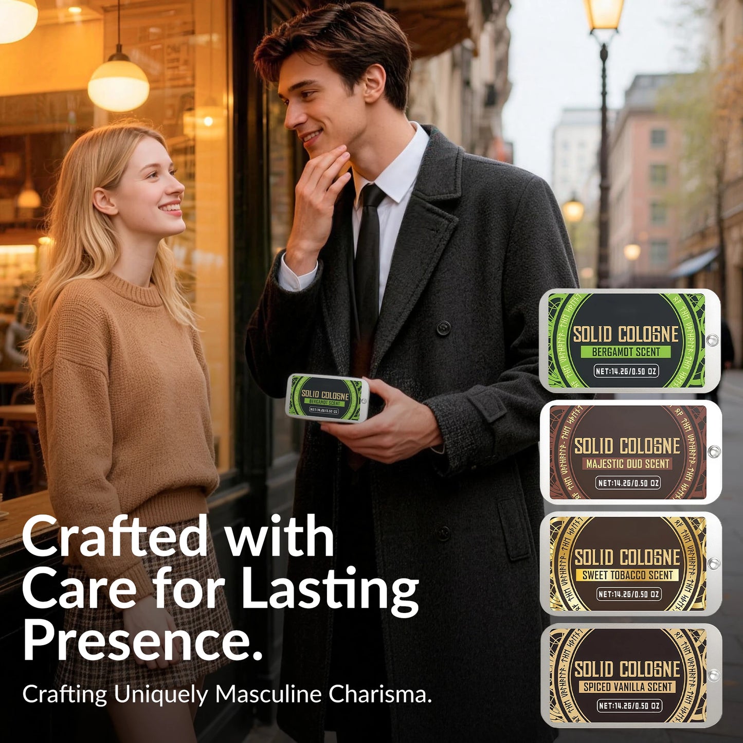 Pheromone Cologne Solid Perfume Balm Set for Men