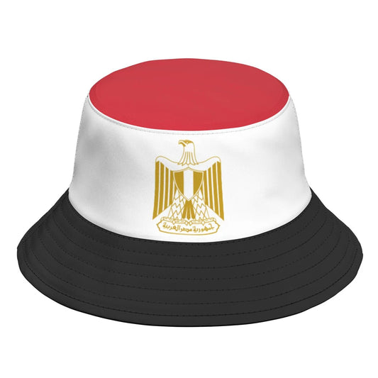 Egypt Fisherman Hats Free Custom Made Name Number Team Logo Bucket Cap Country Travel Arabic Nation Egyptian Flag Headgear