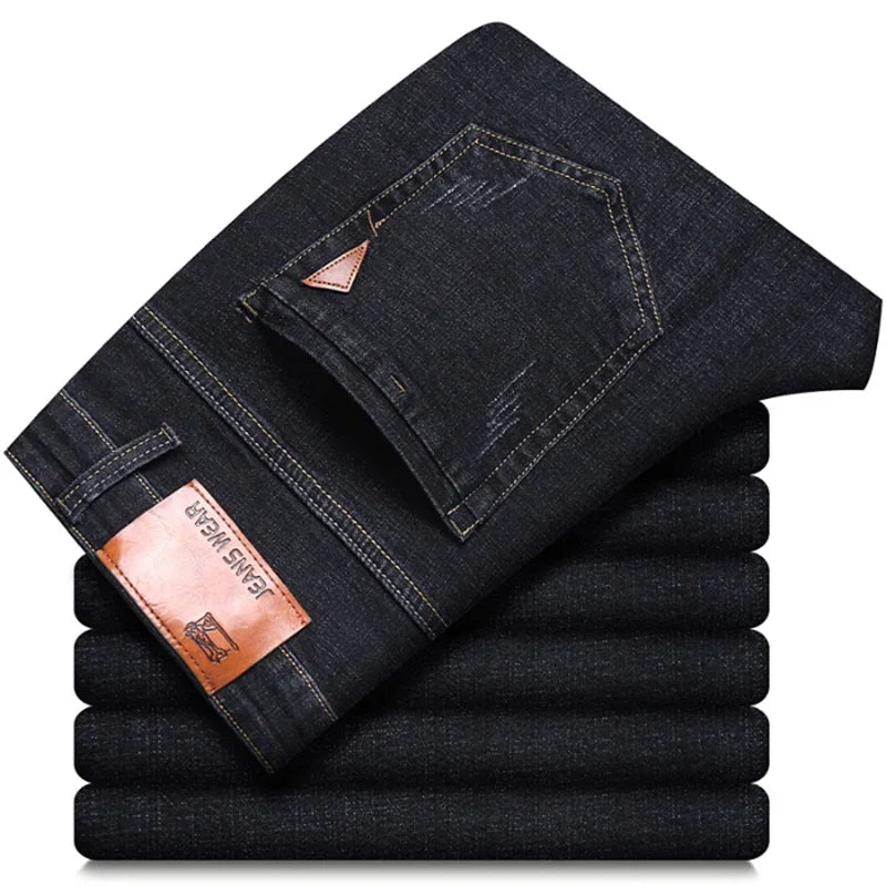 Men's Stretch Slim Fit Straight Jeans for Casual Wear