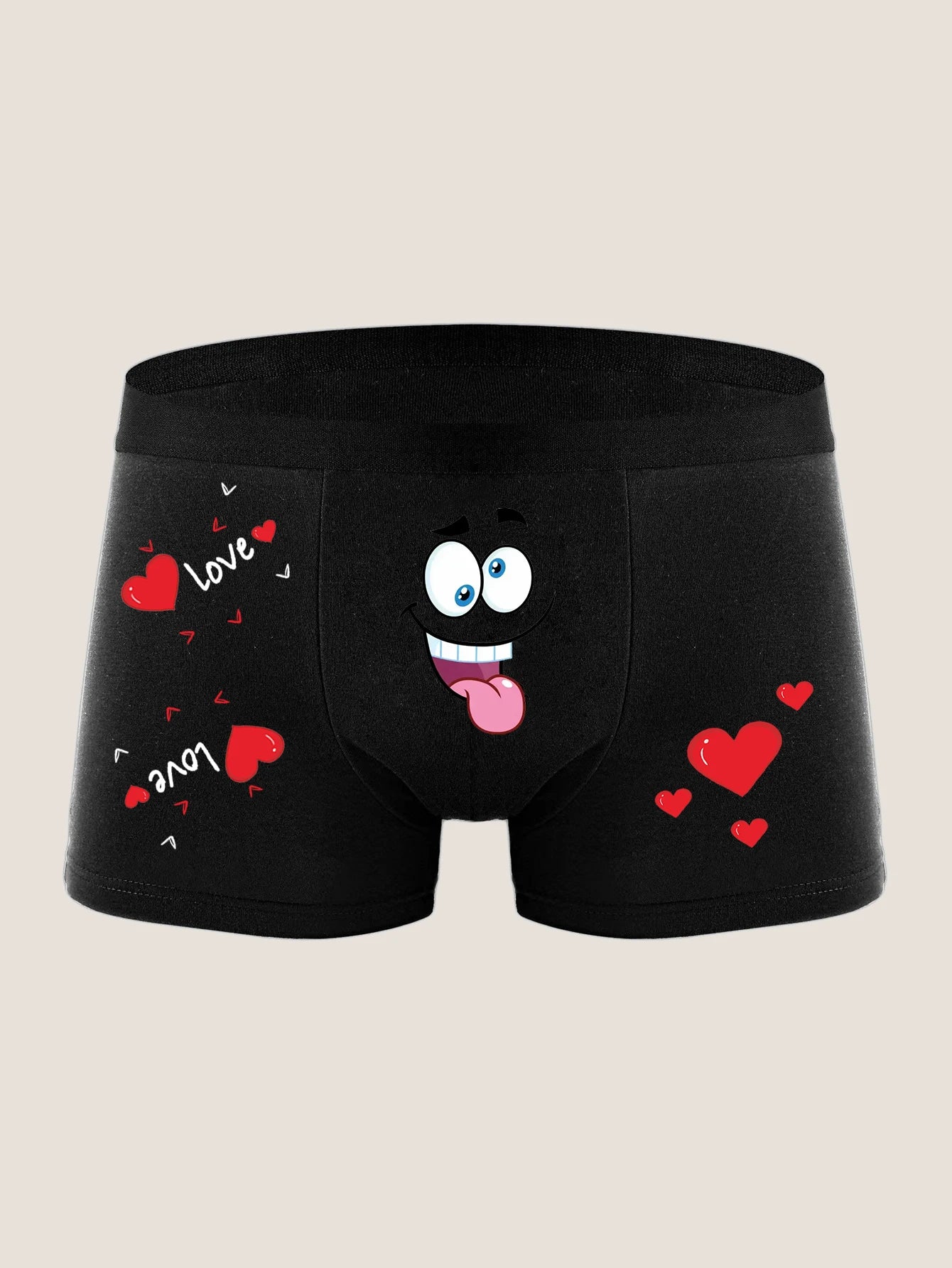 Happy Heart Boxers for Men with Elastic Waist