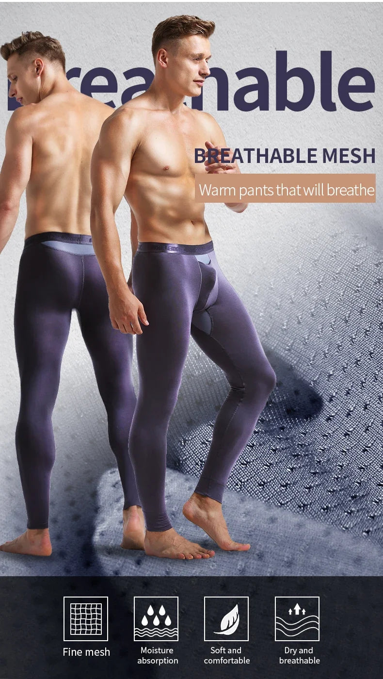 Thin Cotton Long Johns Men's Thermal Underwear