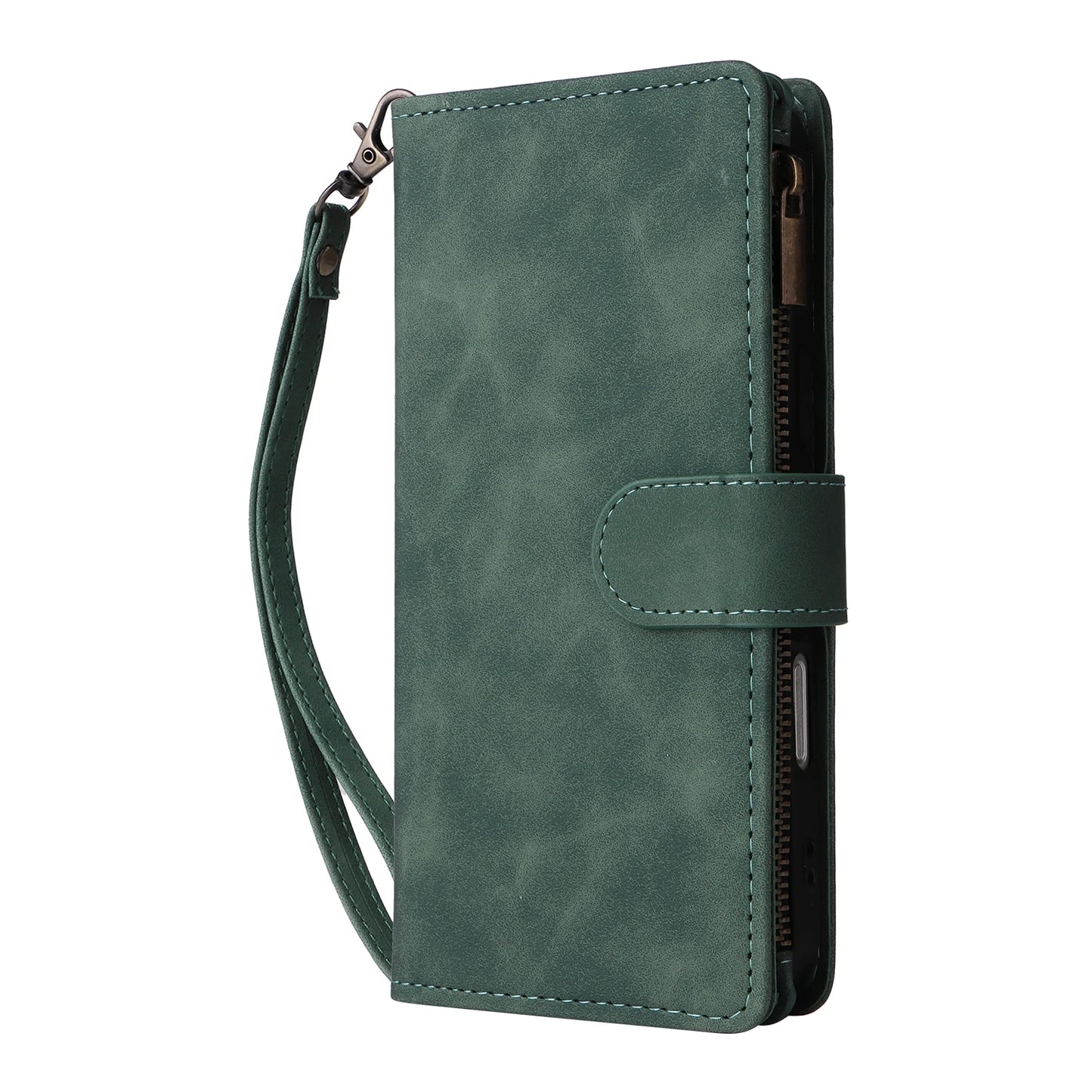 Premium Leather Wallet Case For iPhone 16 15 14 13 12 11 17 Pro Max Plus Magnetic Flip Cover