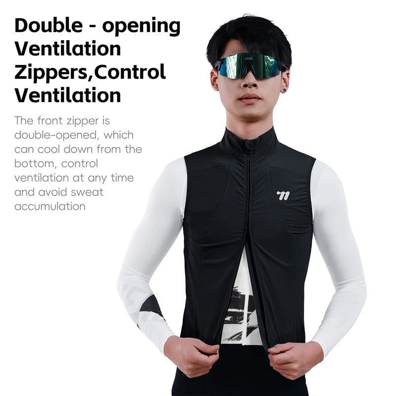 West Biking Men's Cycling Vest Windbreaker Lightweight