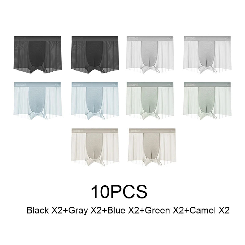Ultra Thin Boxer Shorts for Men in Ice Silk Material