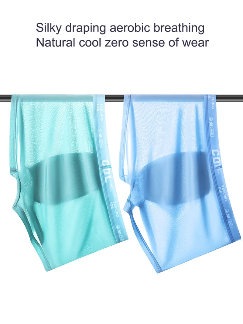 Men's Ice Silk Boxer Shorts L-6XL