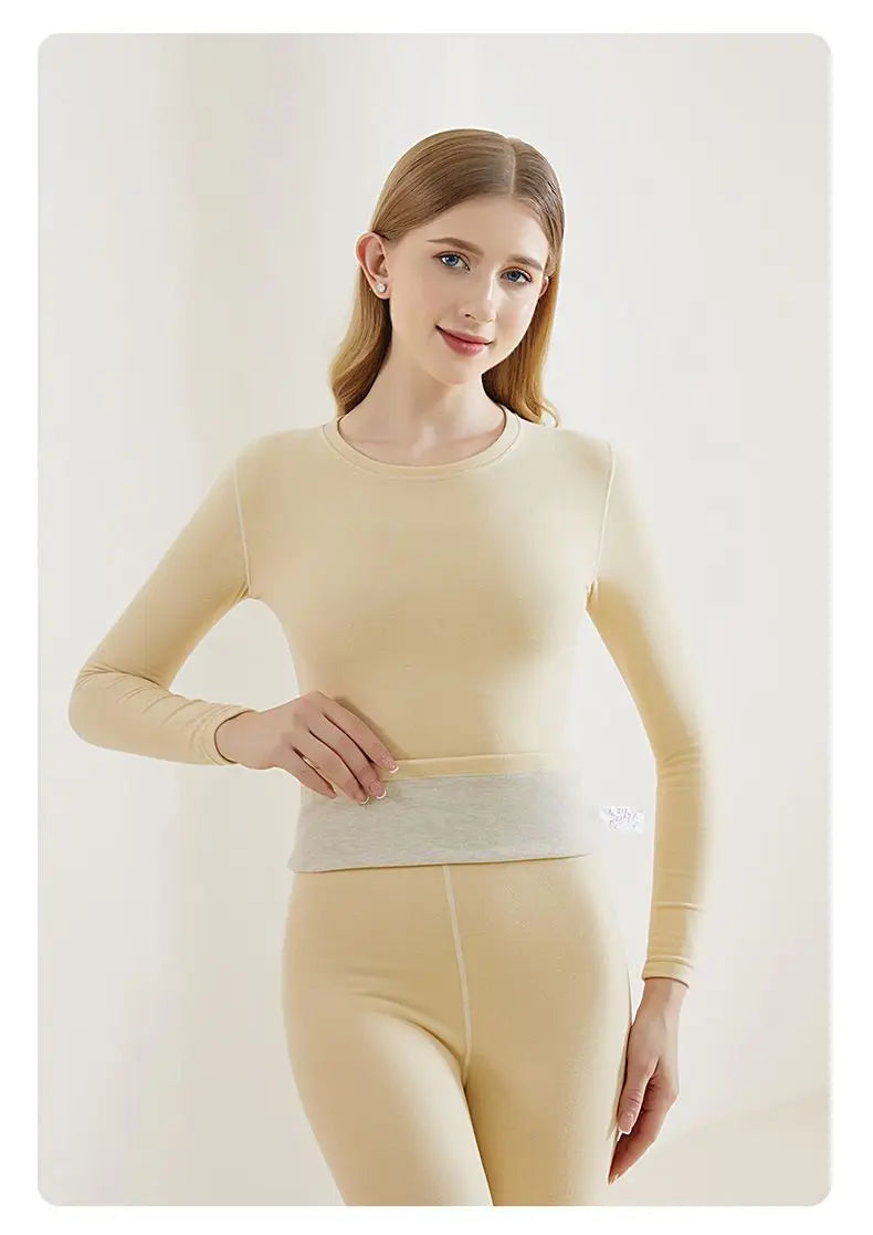 Thermal Underwear For Women + Men Winter Clothes Wool And Silk Two Piece Sets Thermos Clothing
