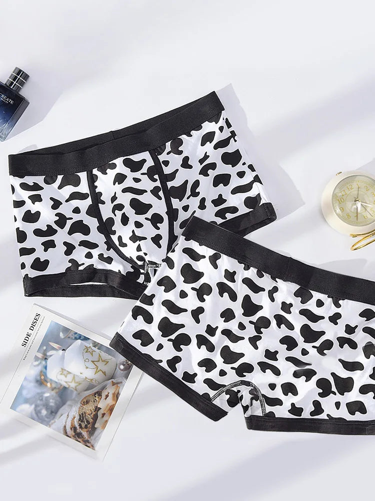 Men's Cow Dapple Print Sports Boxers Underwear L XL XXL
