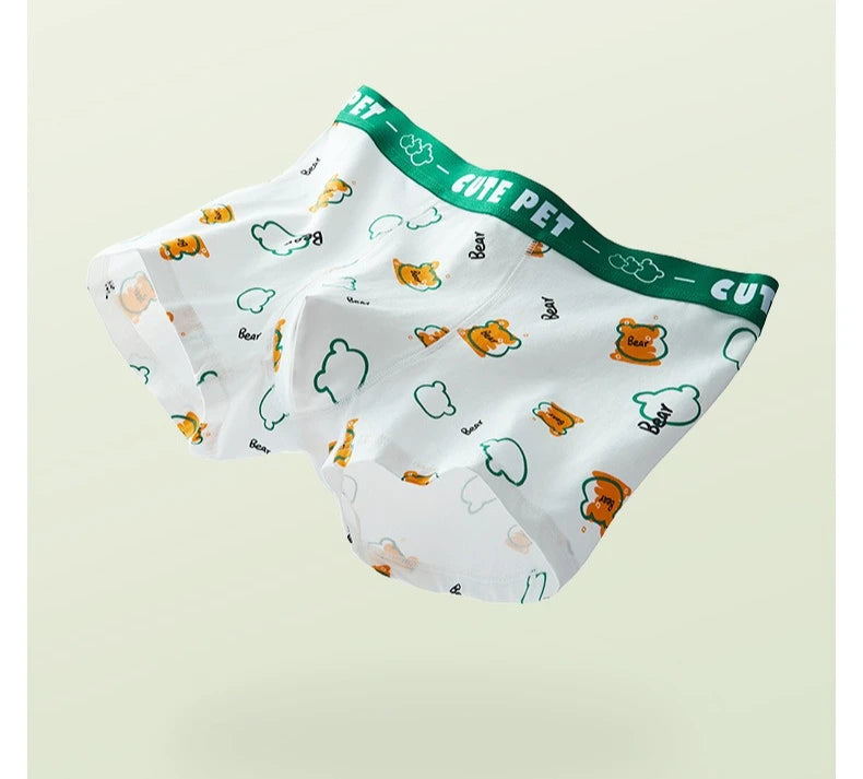 4Pack Mens + Boys Underwear Cotton Boxer Briefs Moisture Wicking