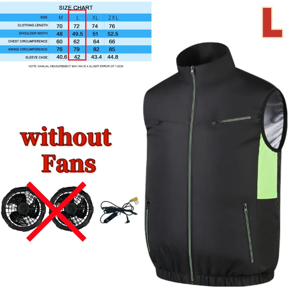 Cooling Fan Vest for Men and Women - Breathable Polyester