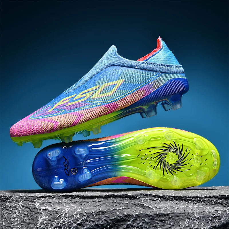 Men's Non-Slip Soccer Shoes High-Top Cleats