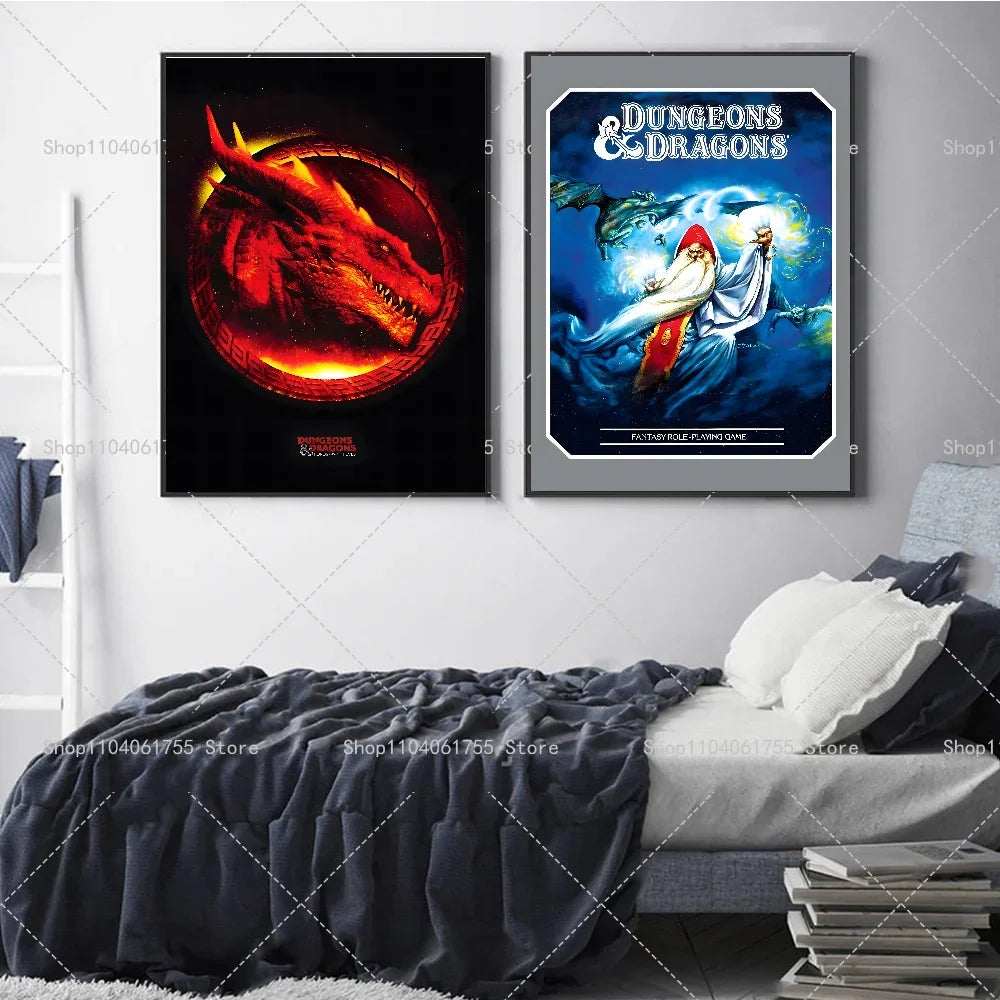 1PC Role playing Games Dungeons & Dragons Poster Self-adhesive Art Waterproof Paper
