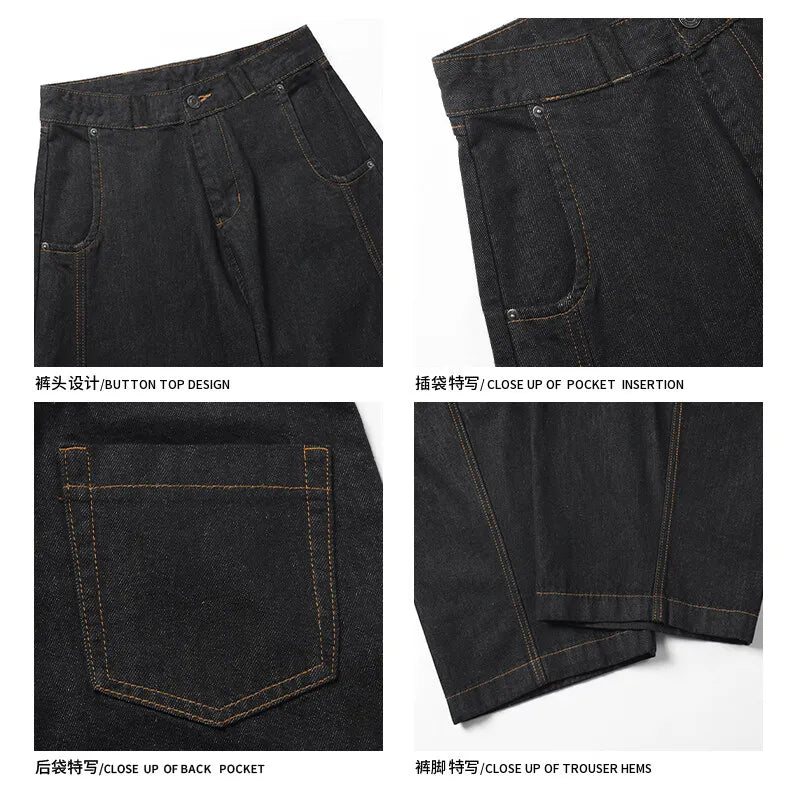 Men's Soft Black Denim Casual Jeans