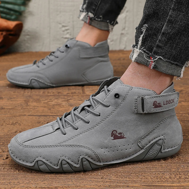 Men's High Top Ankle Boots Breathable Casual Shoes
