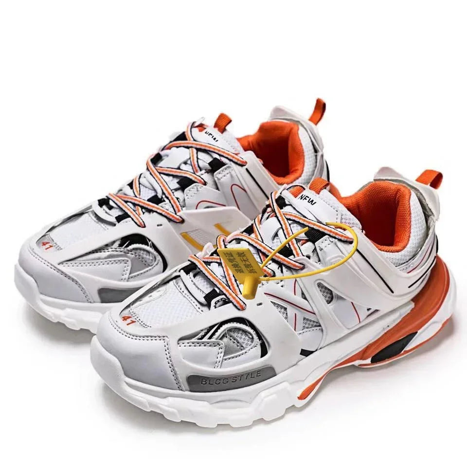 HUISONG Lace-Up Casual Sneakers for Men