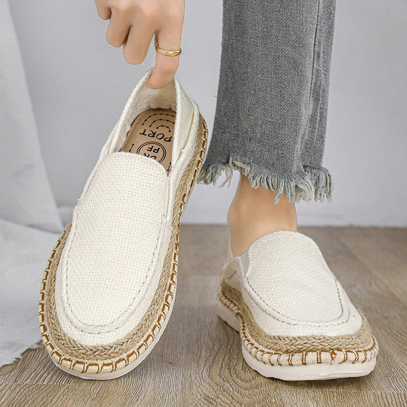 Men's Comfortable Canvas Slip-On Loafers for Daily Wear