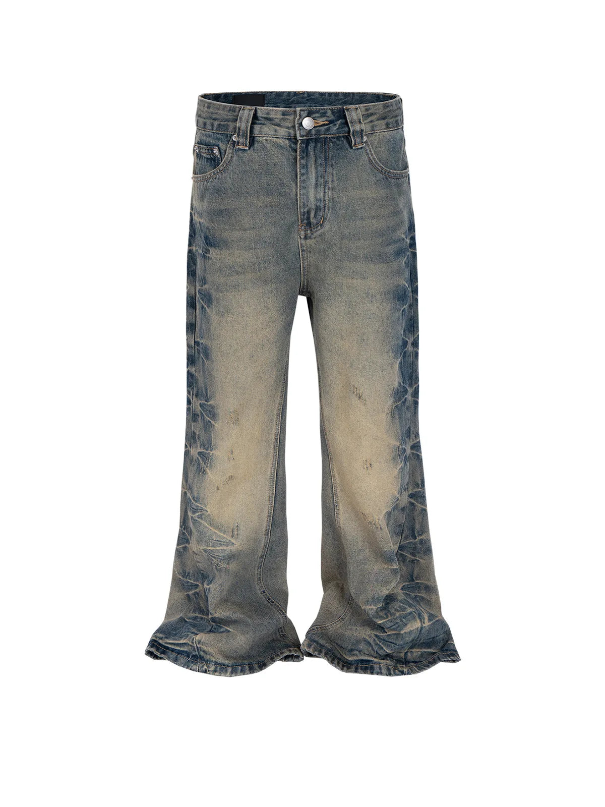 MIJKO Vintage Washed Men's Casual Denim Jeans