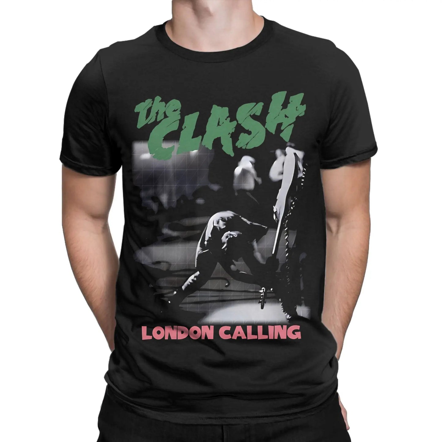 Mens Womens The Clash London Calling T Shirt Pure Cotton Print Tee Shirts  Top Clothing