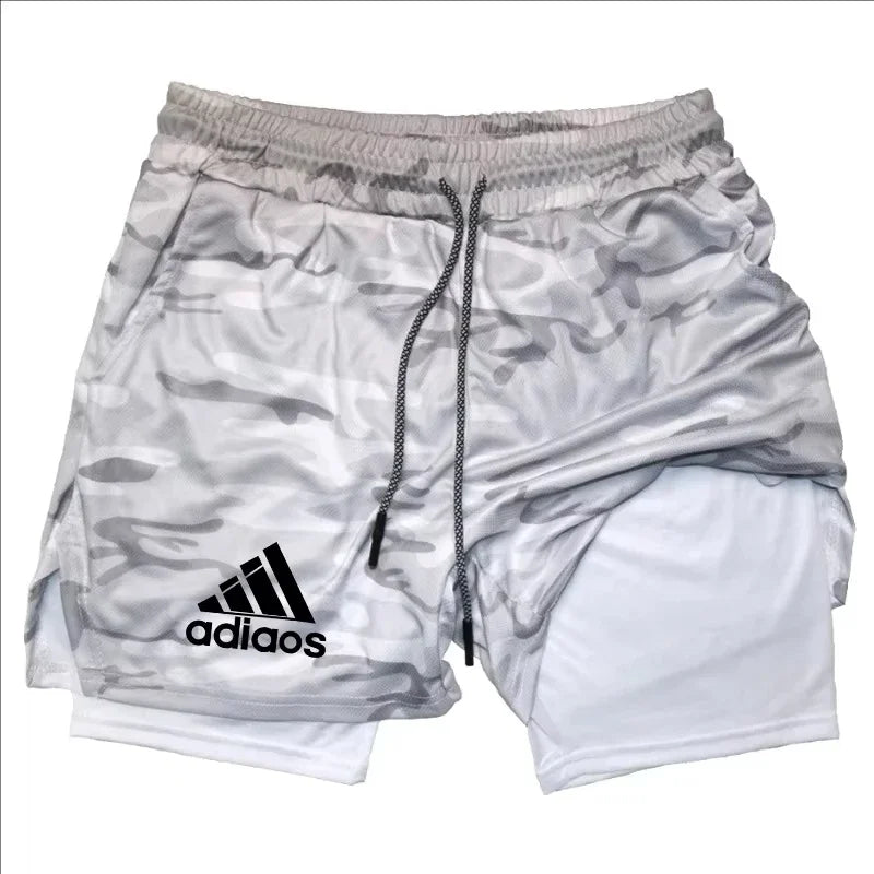 Men's compression shorts  running training sports shorts  summer gym  quick drying shorts in one