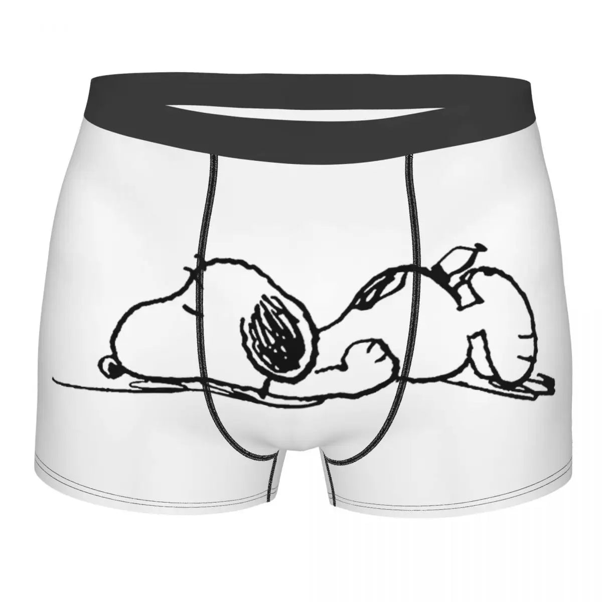 Snoopy Boxer Briefs for Men - Giggle Print Polyester Blend