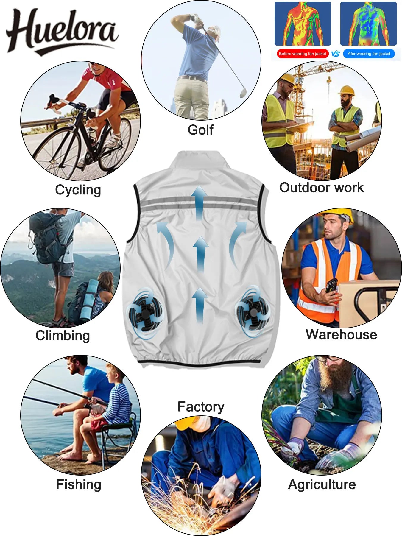 Cooling Vest Summer Workwear for Men and Women