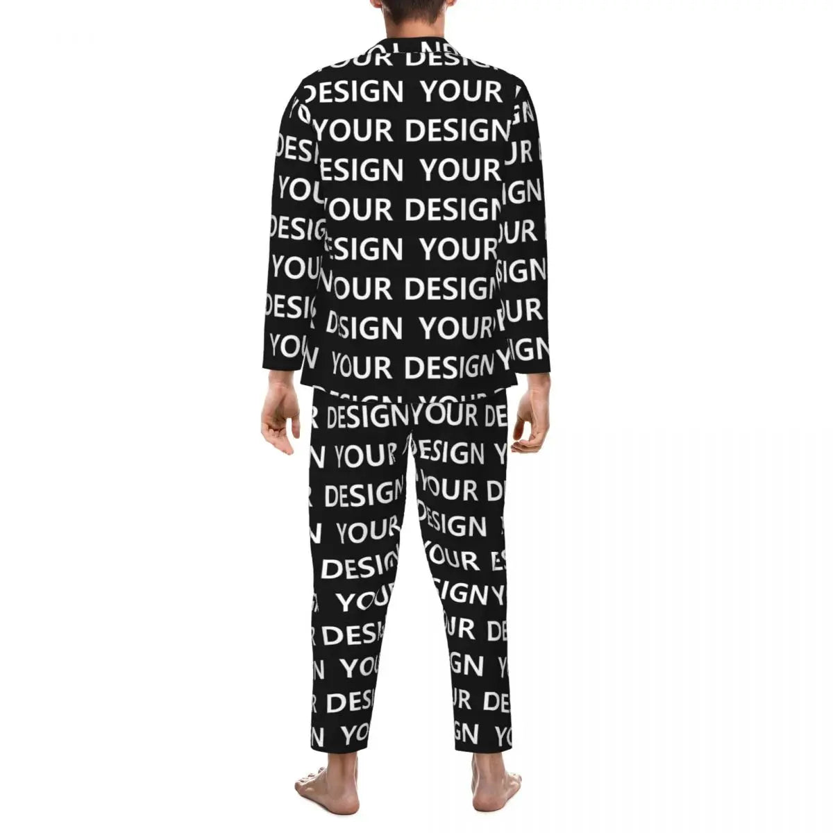 Custom DIY Men's Pajama Set with Print Design