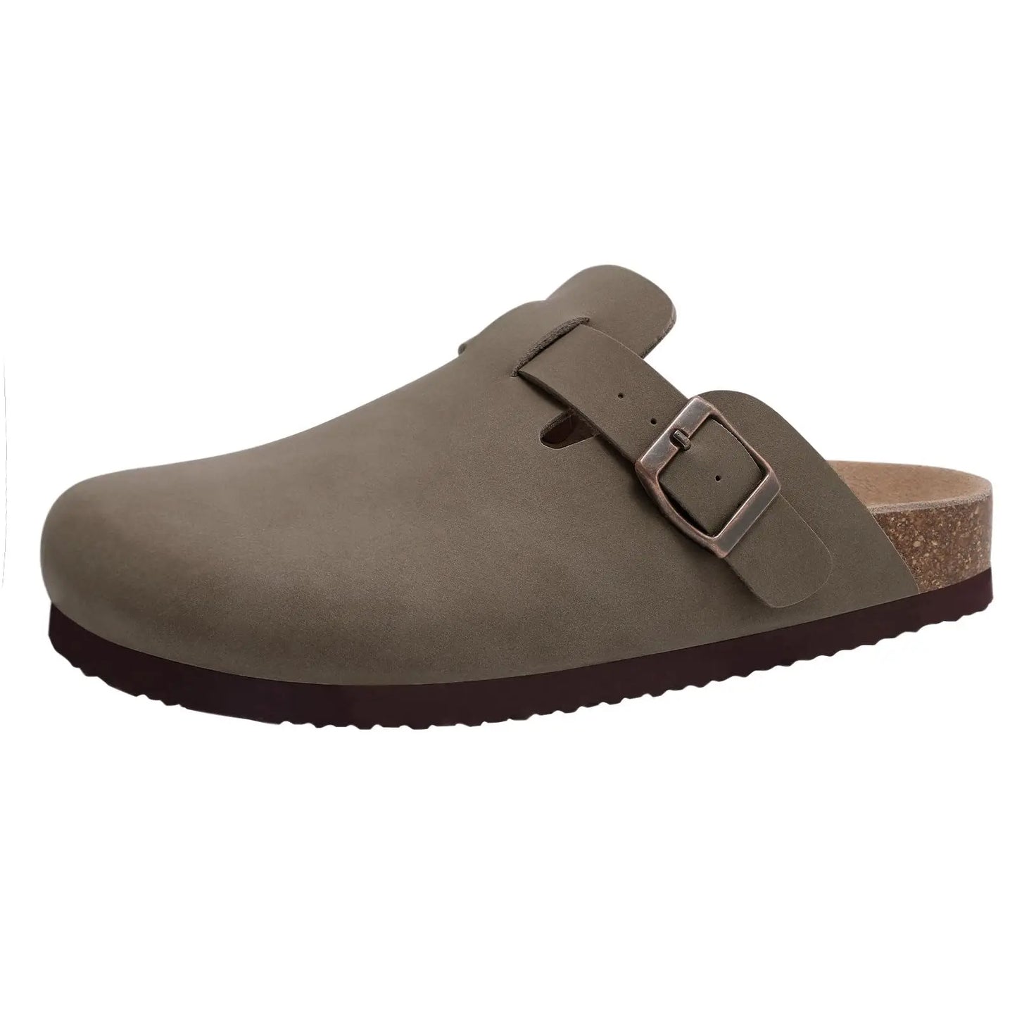 Kidmi Genuine Suede Mules with Cork Footbed for Men