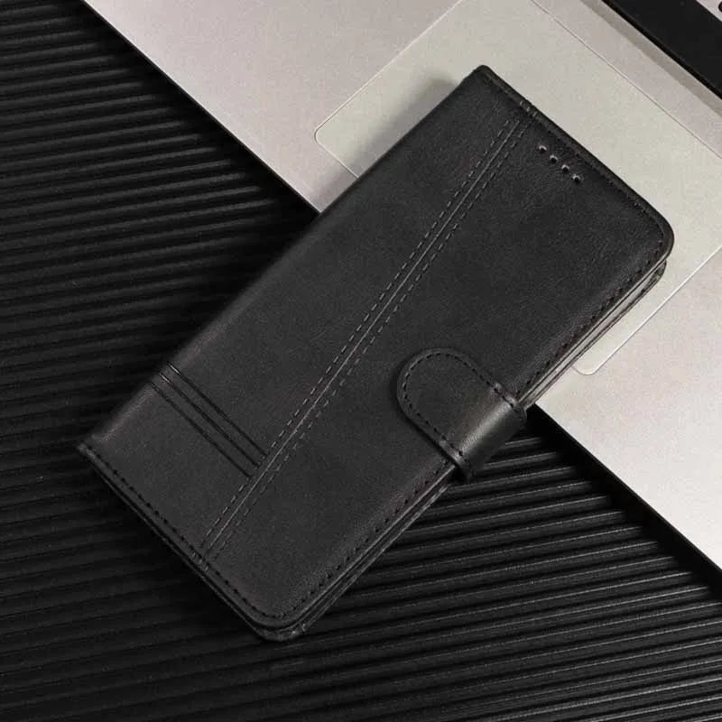 Tsimak Leather Case For Motorola Moto G13 Flip Wallet Phone Cover