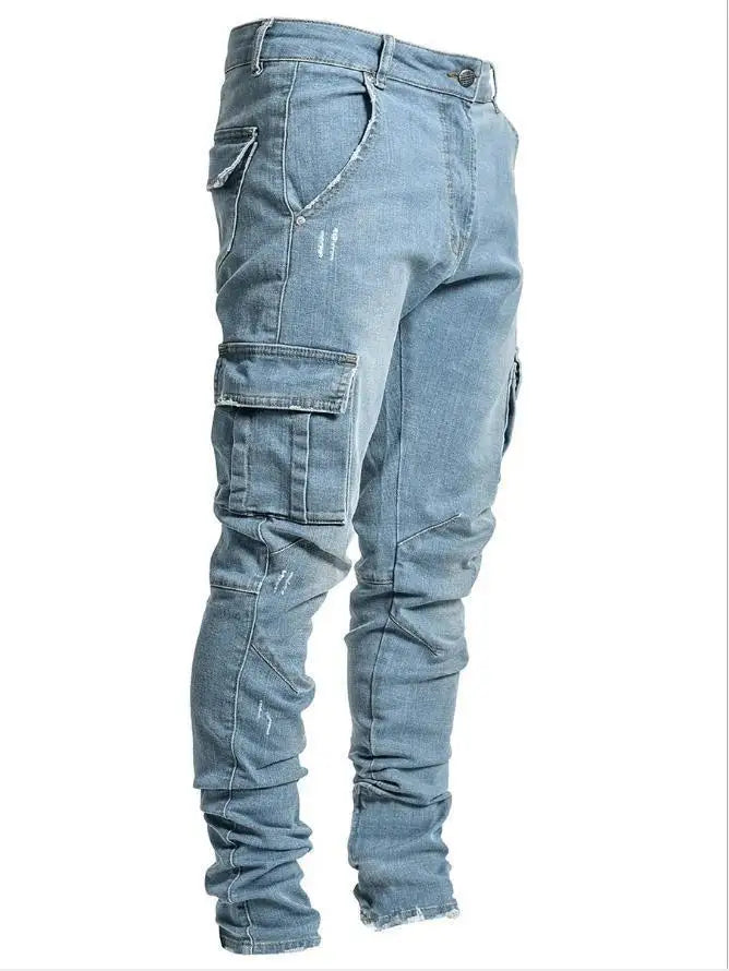 Mens Black Casual Slim Fit Jeans Pants
