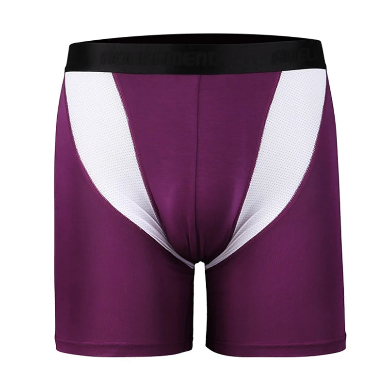 Men's Breathable Mesh Boxer Shorts in Black and Gray