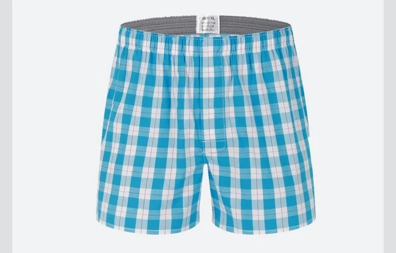 Cotton Classic Checkered Boxer Shorts by FARDLY