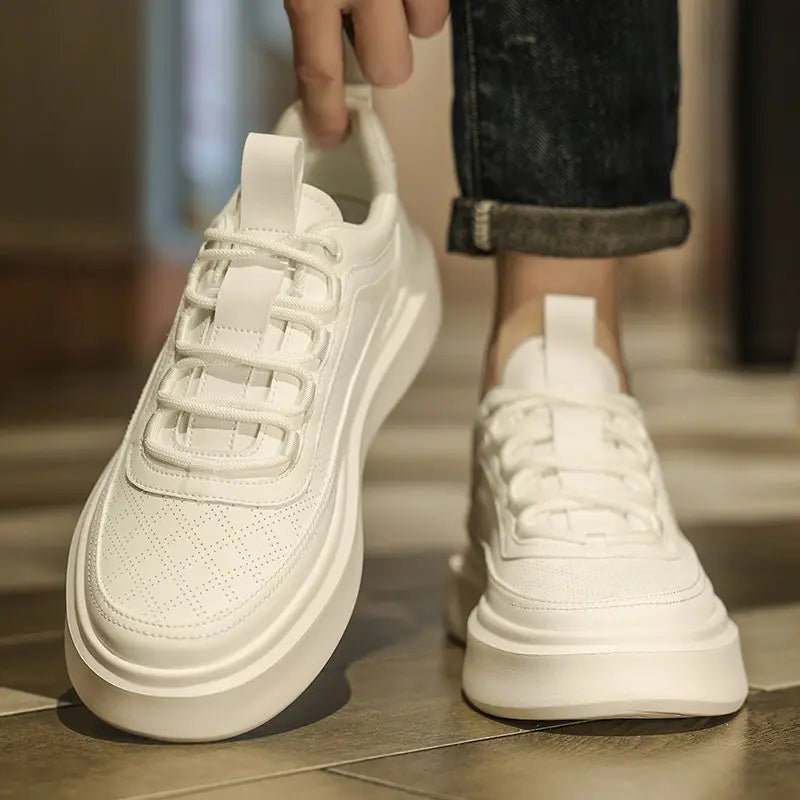 Men's White Breathable Casual Sports Shoes