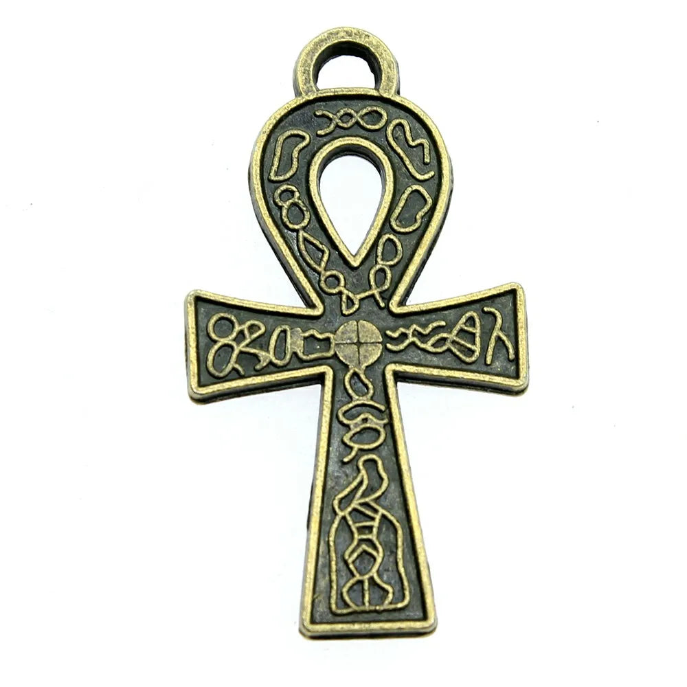 Pharaoh Gemeidax Double Sided Ankh Cross Charm Ankh Pendant