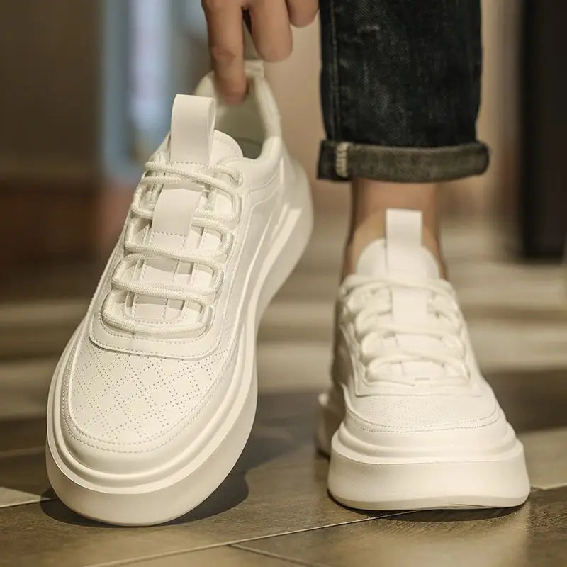 Men's White Breathable Casual Sports Shoes