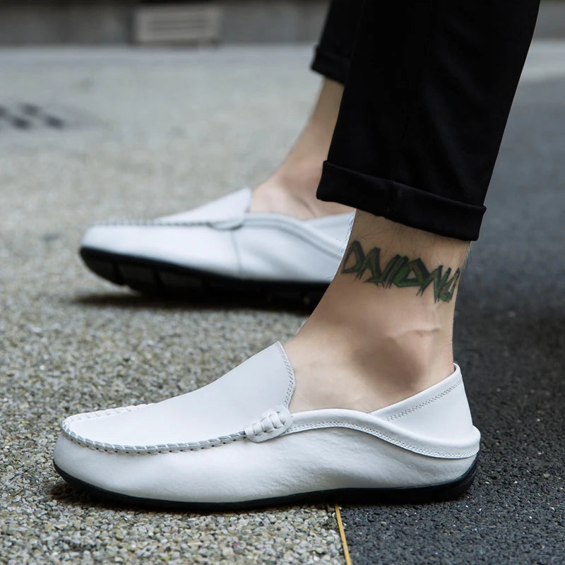 Men Shoes Casual Leather Mens Loafers Moccasins Designer Slip on Boat Shoes High Quality Chaussure Homme