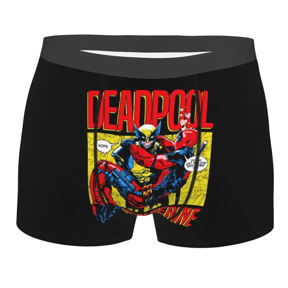 Deadpool Boxer Shorts for Men - Lycra Polyester Blend