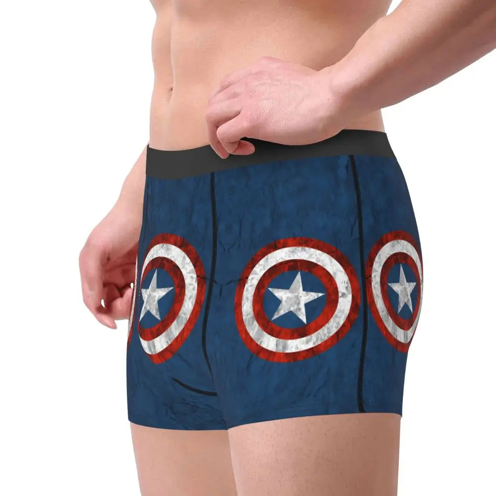 Captain America Comics Design Boxer Shorts for Men by MINISO