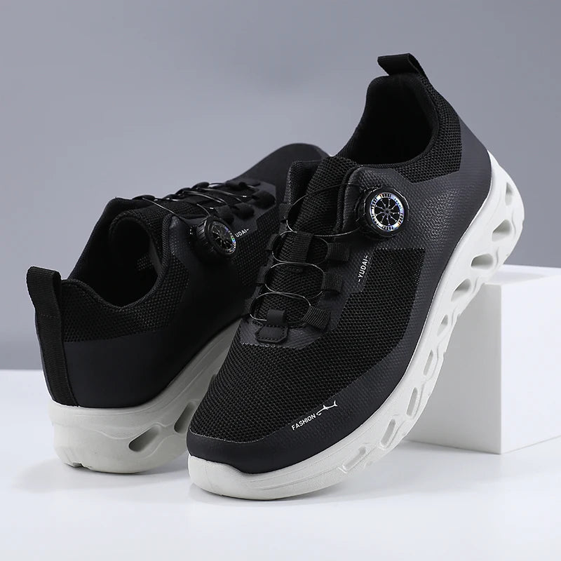 Men's Casual Shoes with Breathable Mesh and Rubber Sole