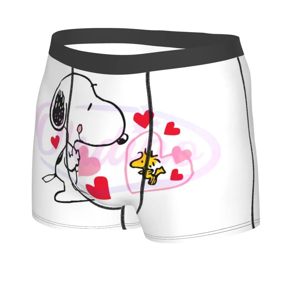 Snoopy Boxer Briefs for Men - Giggle Print Polyester Blend