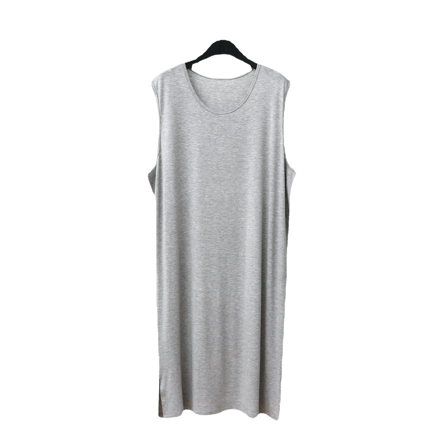 Men's Modal O-Neck Robe in Black, Blue, Gray