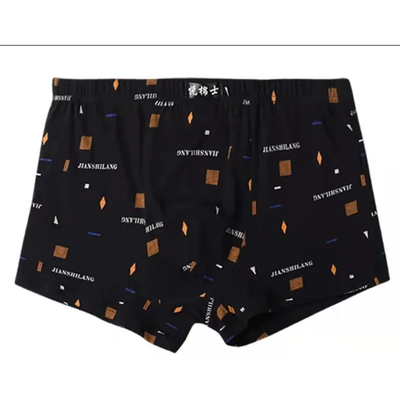 2026 + 5Pcs/Lot Boxers Men’s Underwear Men's Cotton Boxer Shorts Boxer Four Corners Loose Breathable Comfortable