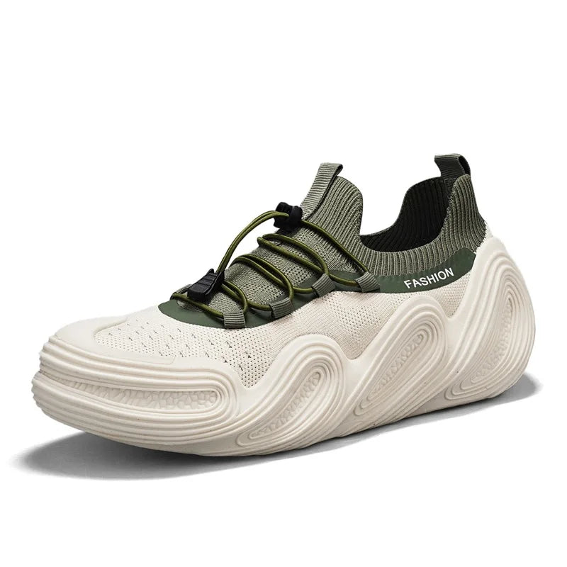 Men's Summer Mesh Casual Shoes with Thick Sole