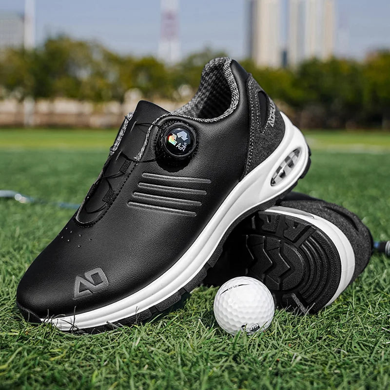 Men's Casual Golf Shoes with Elastic Band Closure