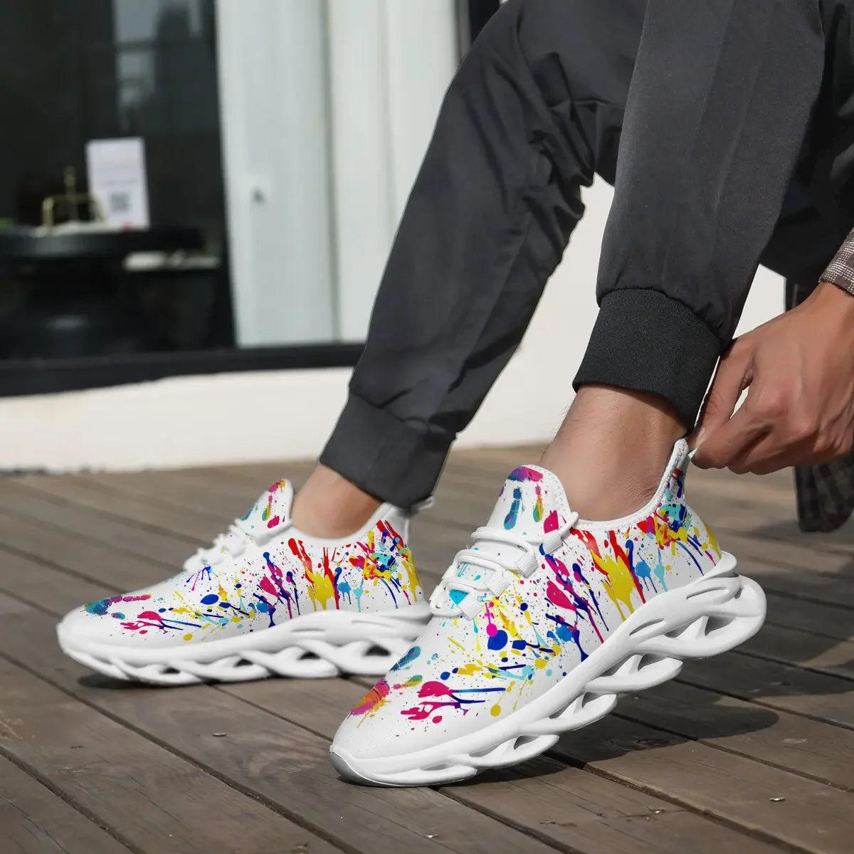 Men's Air Mesh Sports Sneakers for Running and Gym