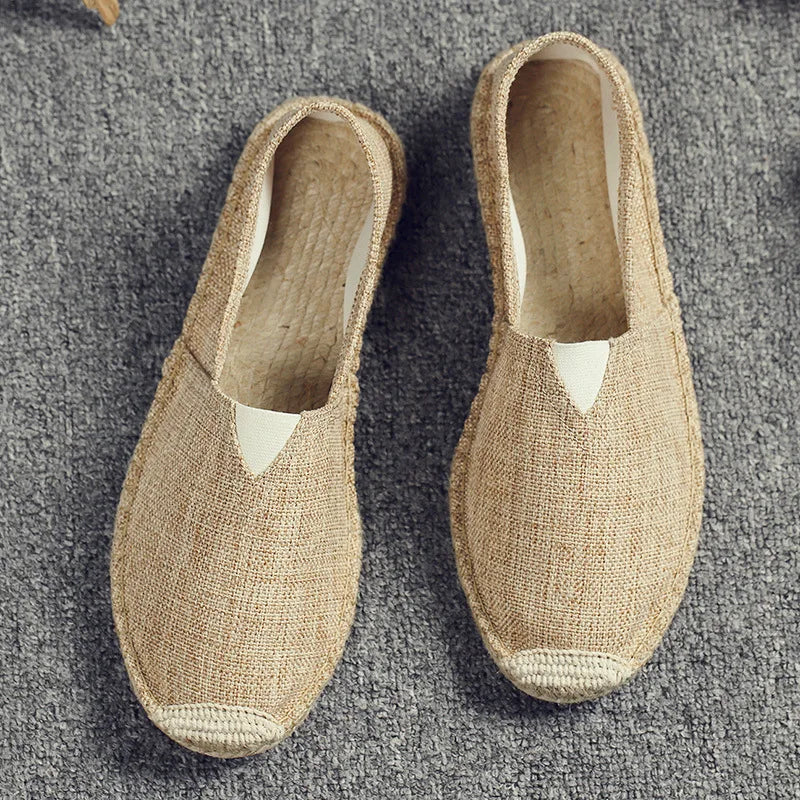 Mens Canvas Slip-On Espadrilles for Summer Casual Wear