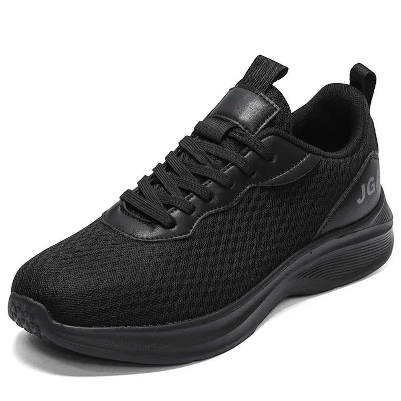 Mens Casual Lightweight Breathable Black Sneakers Size 49 50 51 52