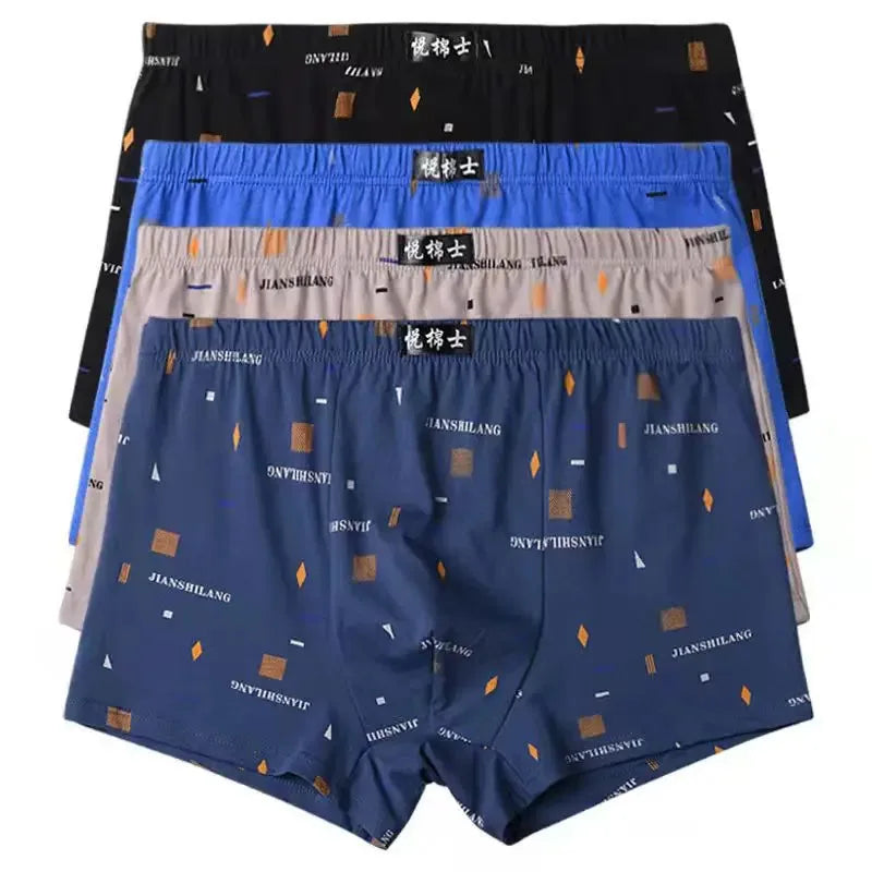2026 + 5Pcs/Lot Boxers Men’s Underwear Men's Cotton Boxer Shorts Boxer Four Corners Loose Breathable Comfortable